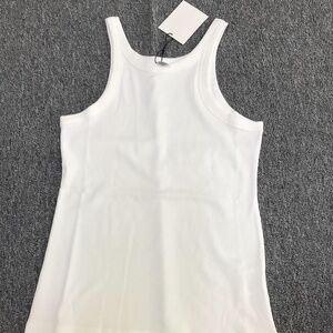 Toteme Curved ribbed jersey tank